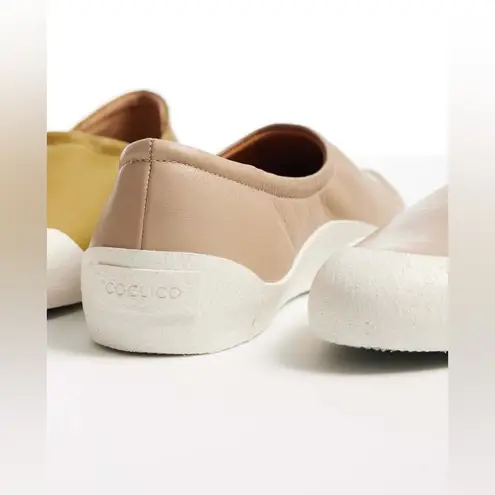 Coclico Kai Leather Sneakers in Gray Mist Sz:39 Tan Size 9
