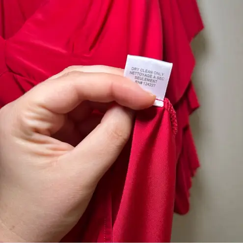 MISA Los Angeles Red Bodysuit women’s small holiday fall classic ruffle girly