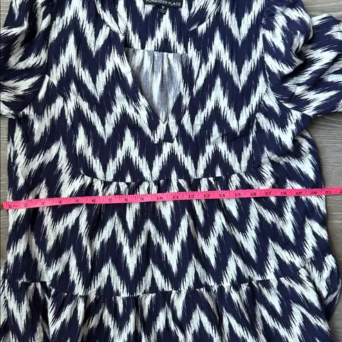 Tuckernuck Pomander Place Kenzo Ikat Navy Blue White Mini Dress Size M