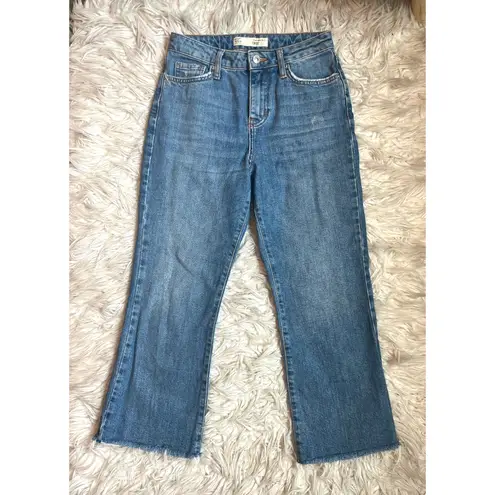 Topshop Moto Petite Dree Kick Flare Crop Jeans