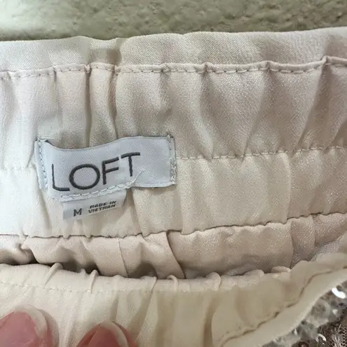 Loft Gold Sequin Fully Lined Pants Trousers Party Pants Size Medium