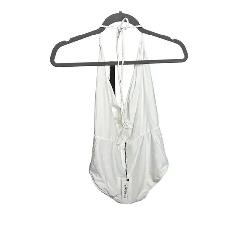 Rachel Pally Bridget Maillot White Halter Braid