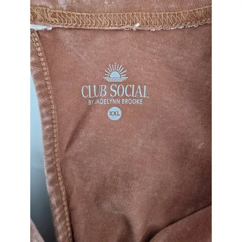 Jadelynn Brooke Club Social By Romper Orange Rust Size XXL Football Sports