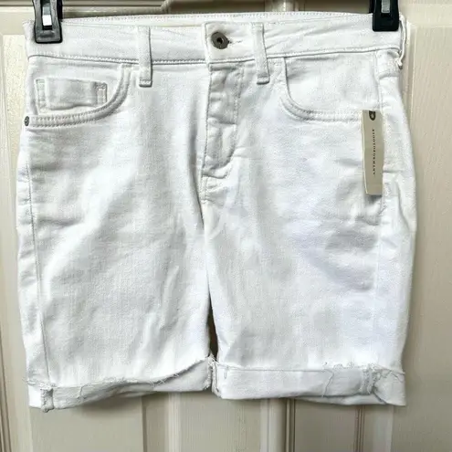 Pilcro and the Letterpress Pilcro and thr Letterpress white high rise slim shorts