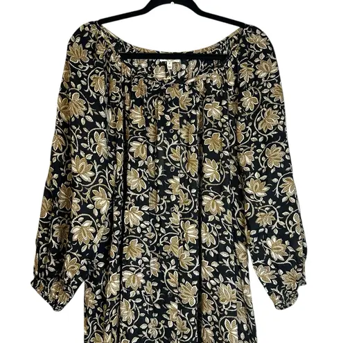 THE GREAT. SWIM Black Brown Tan Swim Coverup Dress NWT Size 2/US Medium Beachy