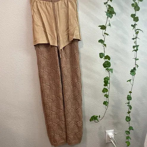 DH New York, Hallie Pant Brown Knit Women's Pants,