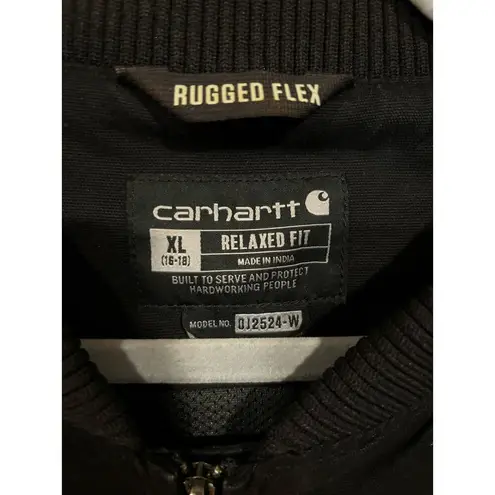 Carhartt  XL Black WOMEN'S BOMBER JACKET - RELAXED FIT - RUGGED FLEX