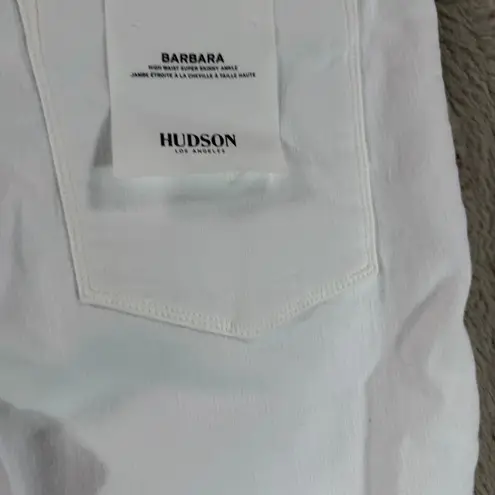 NWT Hudson Barbara Super Skinny White High Waist Jeans Sz 30 Denim Pants School White
