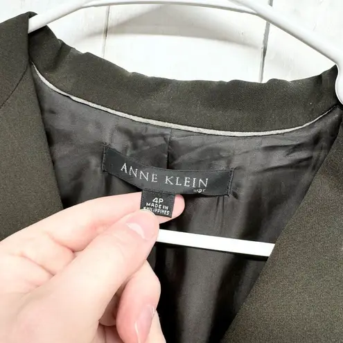 Ann Taylor Loft Jacket Women’s Sz 4P Petite Brown Button Front Pockets Blazer