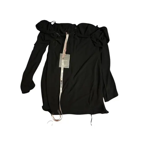 House Of CB  Babydoll Georgette Halter Minidress Black Corset Size Large A/C New - Image 5