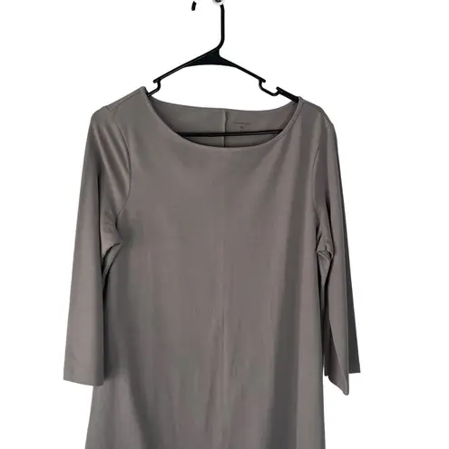 Garnet Hill Women's Size Medium Grey Modal Blend Soft Tee Shirt Dress