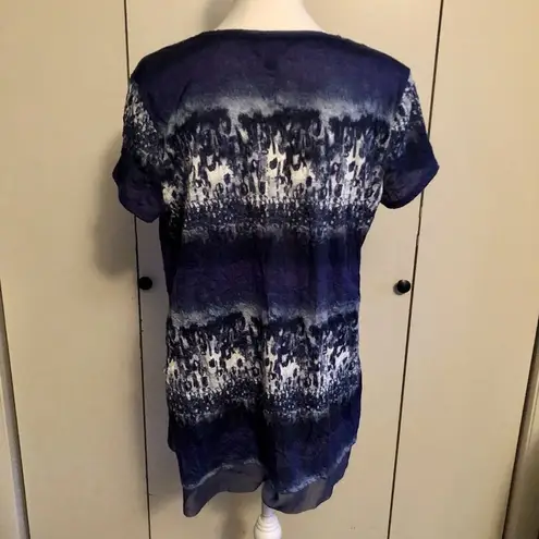 Simply Vera Top Womens L Used Blue