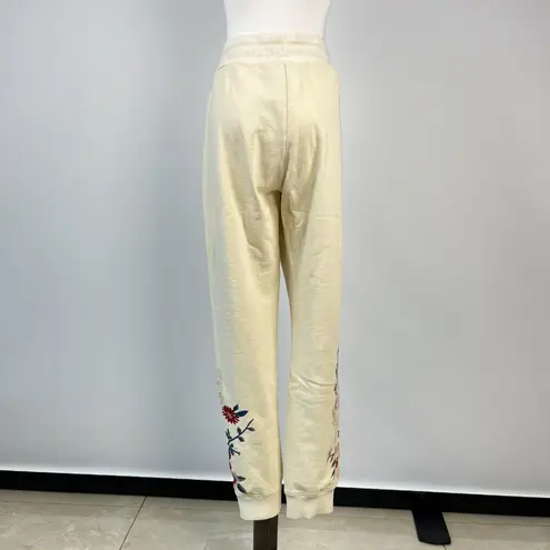 Johnny Was NWOT Embroidered Floral Sweat Suit 2Pcs Set Sweatshirt Tracksuit Pants