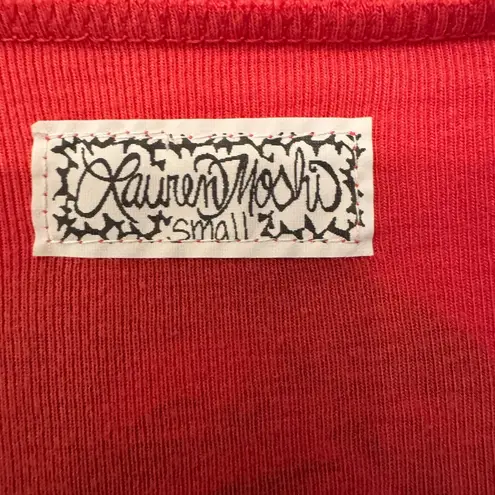Lauren Moshi Peace Love Harmony Women’s Red Longsleeve Size Small
