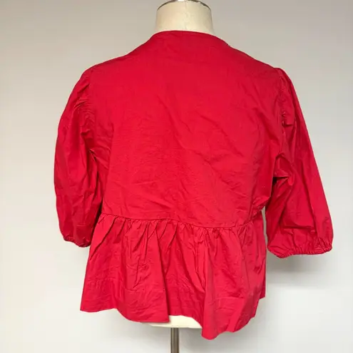 Velvet Heart Bow Puff Blouse