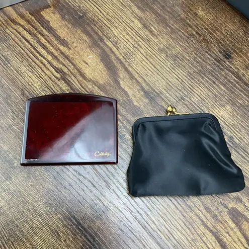 Vintage Coblentz Original Black Satin Gold Frame Evening Clutch Purse Coin Purse