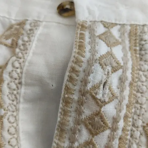 Johnny Was Embroidered Linen Skirt - Size XS - EUC