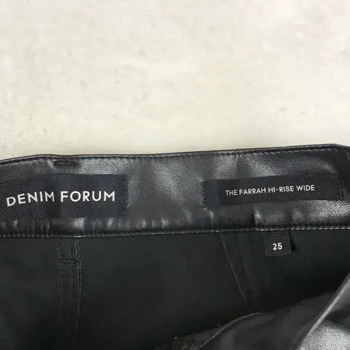 Denim Forum Aritzia The Farrah Faux Leather Pants 25 Black