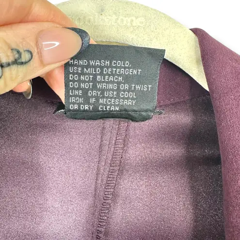 R&K Originals Vintage Plum Purple Velour Long Button Blazer Jacket & Midi Dress Size 10