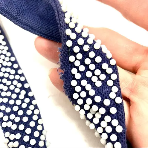 VTG 60s Candy Dot Button Bead Hippie Shoulder Bag Blue