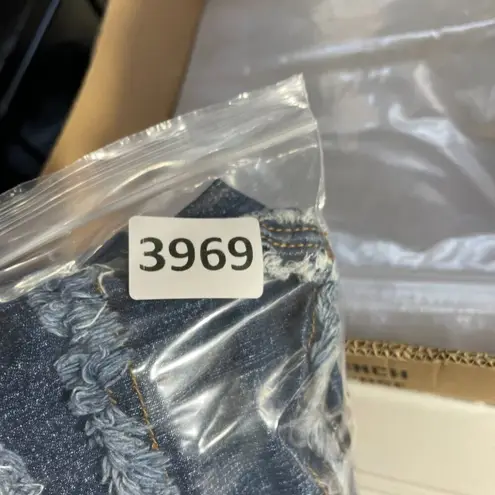 Route 66 Jeans Women 20 Blue Dark Wash Frayed Cropped Denim