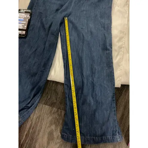 Forever 21  Denim V-Neck Adjustable Wideleg Jumpsuit Size S