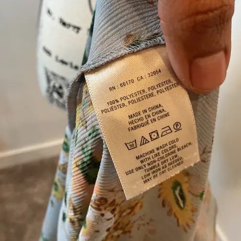 Maeve Anthropologie Floral Ruffle Hem Sleeveless Tank Top Women's Small