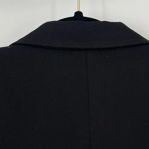 Roberto Cavalli Women's Navy Notched Lapel Patch Pockets Blazer Jacket Size 42