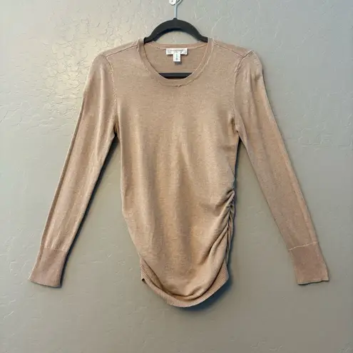 Motherhood Maternity beige long sleeve crew neck knit sweater size small