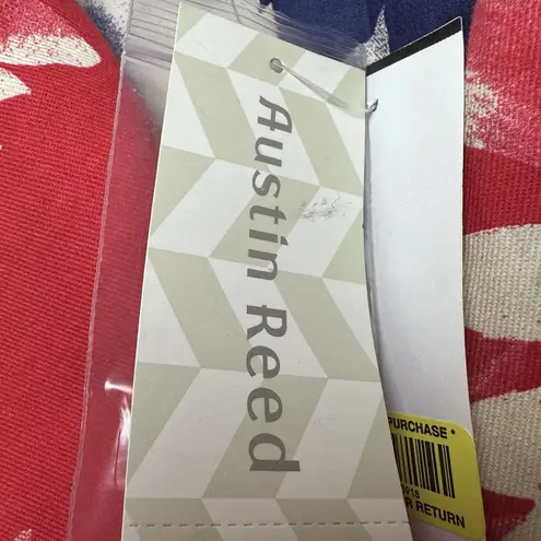 NWT Austin Reed Red Floral Retro Luxe Belted Double Breasted Blazer Jacket M Size M