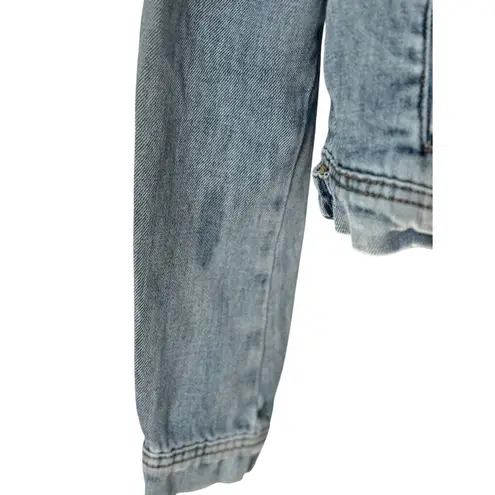 Free People  Rumors‎ Denim Jean Jacket w/ Patch Size XS - Image 2