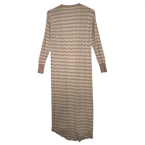 Free People Intimately  Cardigan Womens Small Pink Yelllow Duster Sweater Boho