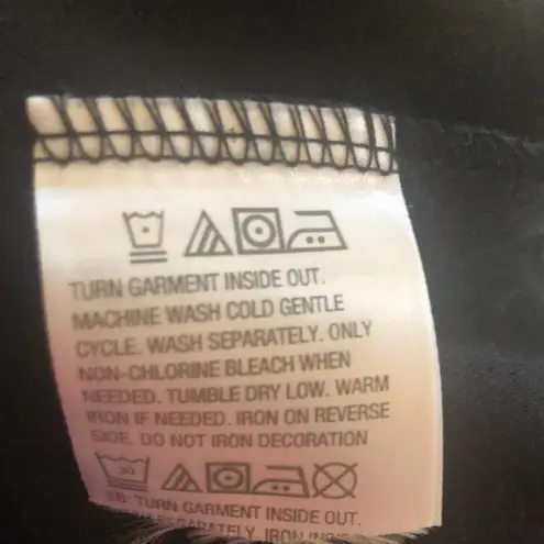 Quacker Factory Knit SS Dress Black White Sz. M Gold Rhinestone Detail At Neck