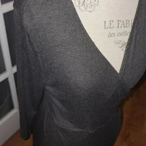 J.Jill NWT ‎ Womens Dark Charcoal Wrap Dress Medium New