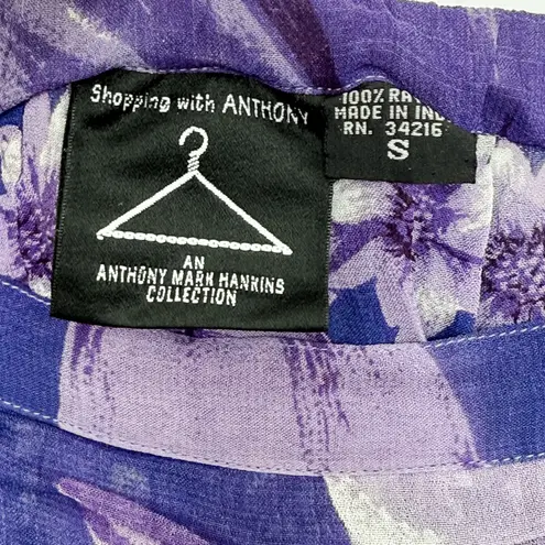 Shopping with Anthony Womens Maxi Skirt Size S Purple Floral 90s Boho Tropical