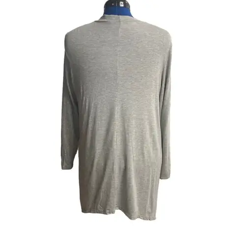 ENOUGH ABOUT ME Women’s Longline Open Front Cardigan Shrug Gray Size 1X