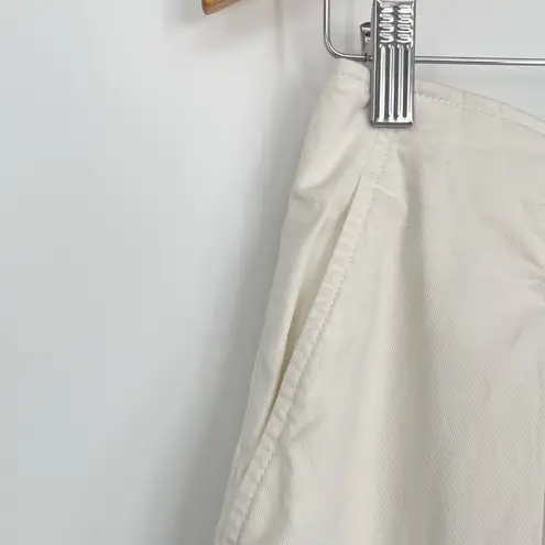 Maeve Anthropologie Womens White Light Academia Pleated Front Mini Skort 4