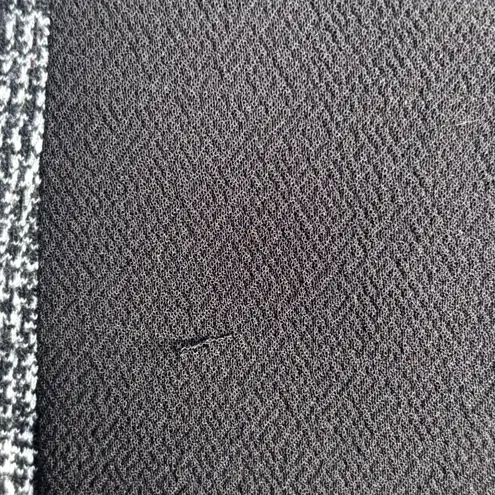 Save The Queen Italia Black Gray Tweed Colorblock Sheath Dress XL Square Neck Size M