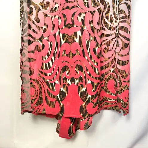 BANJUL Boutique Ringing Me Blue Animal Printed Halter Maxi Dress L