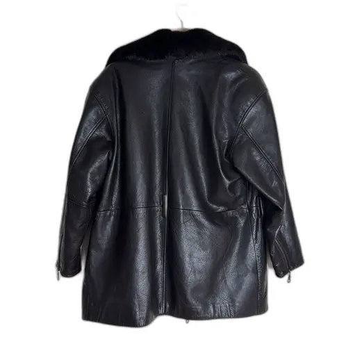 Vtg Wilsons thinsulate Leather jacket Asymmetrical Zip Lined chocolate Brown S