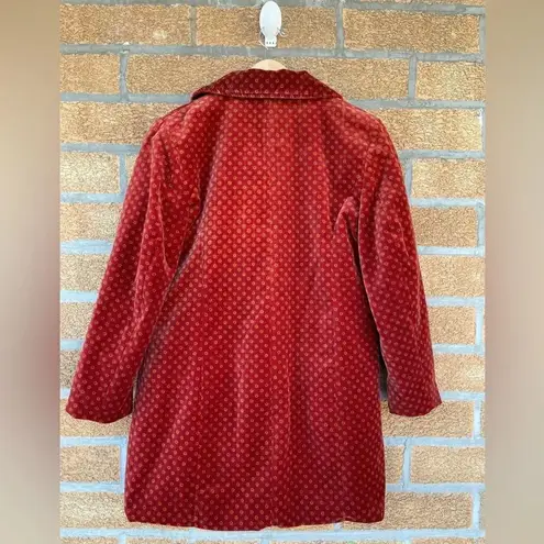 Todd Oldham Jeans 90s vintage velvet coat small Red