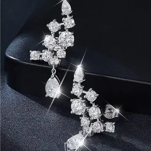 ANGEL WING CZ rhinestone earrings