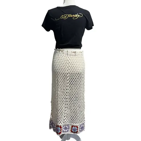 Adiva Crochet Vintage Style Granny Square Skirt in Size Large New With Tags