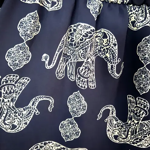 Jesse & J navy Blue White Elephant Romper Jumpsuit