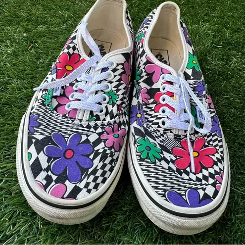 Vans ComfyCush Slip-On Autism Awareness Collection Floral Checkerboard Size 9.5