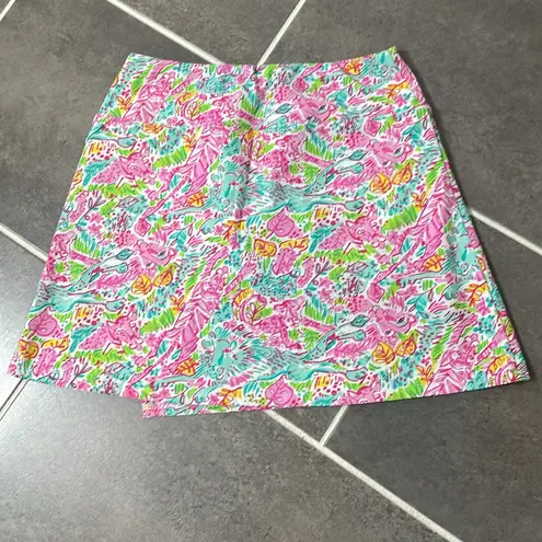 Ibkul Faux Wrap Skort size XS Pink