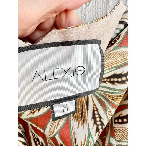 Alexis Strapless Ruffle Printed Faina Midi Dress Multicolor Women's medium