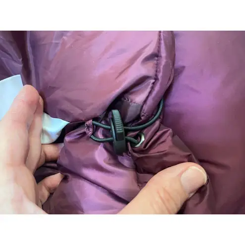 Peloton Purple Block Puffer Coat With Hood Size XS. NEW.