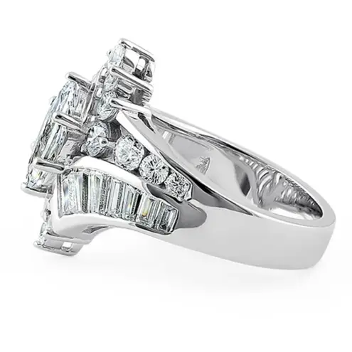 Sterling Silver SIZE 6 925 Reflection Marquise Cut Clear CZ Engagement Ring