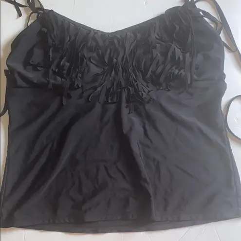 Catalina • • front flounce • swim top with tie